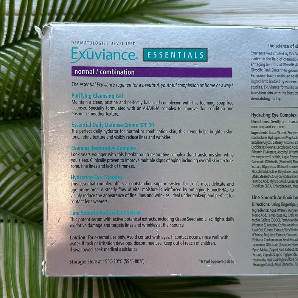 NIB Exuviance Essentials Normal/Combination Anti aging Essentials Set - Picture 2 of 3